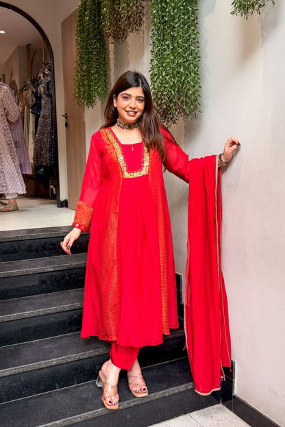 Veya Sequin Work Anarkali Suit Set