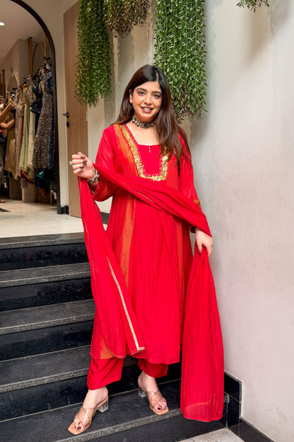 Veya Sequin Work Anarkali Suit Set