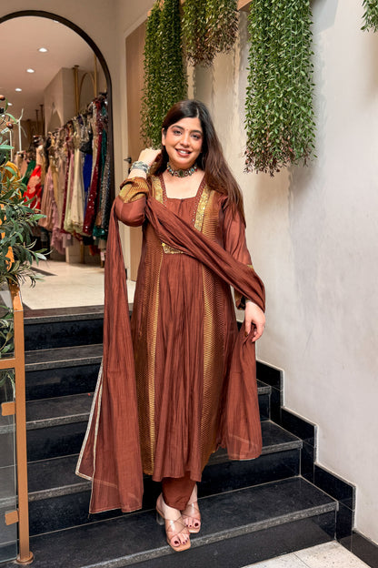 Veya Sequin Work Anarkali Suit Set