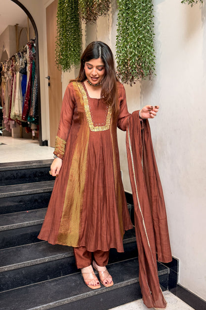 Veya Sequin Work Anarkali Suit Set