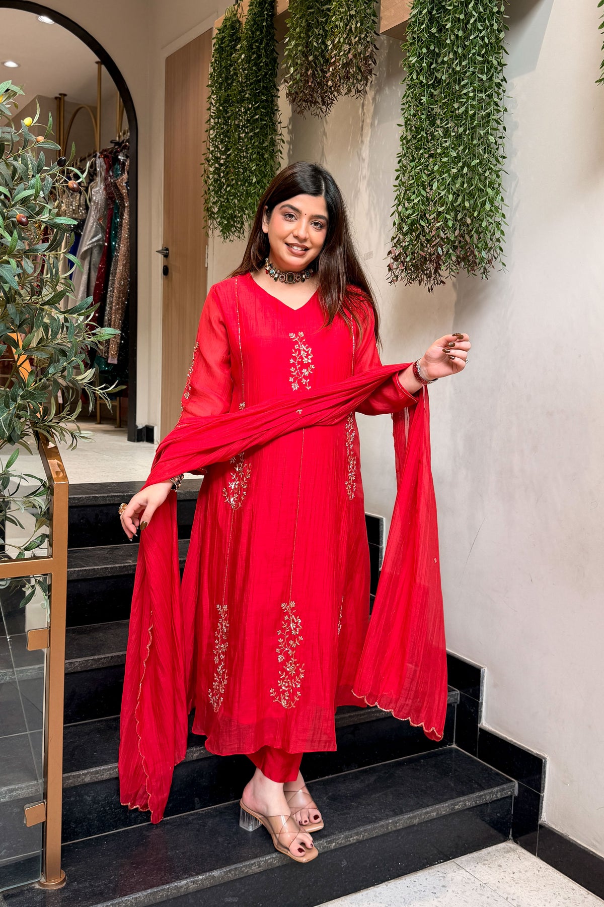 Samya Floral Embroidered Suit Set