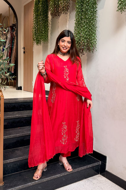 Samya Floral Embroidered Suit Set