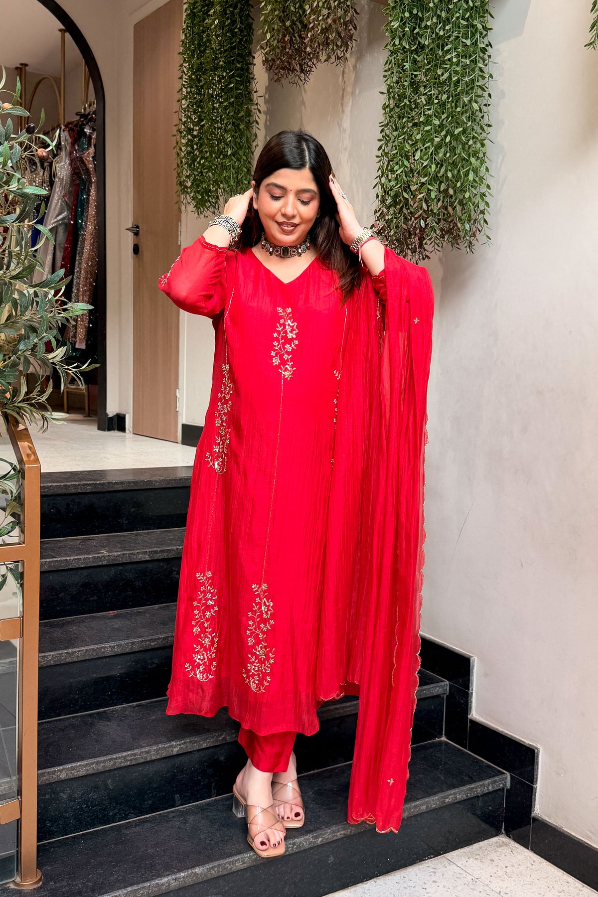 Samya Floral Embroidered Suit Set