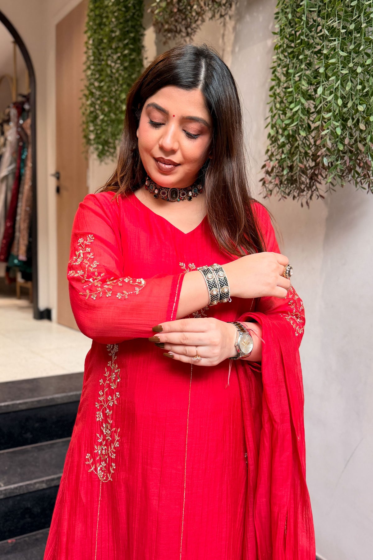 Samya Floral Embroidered Suit Set