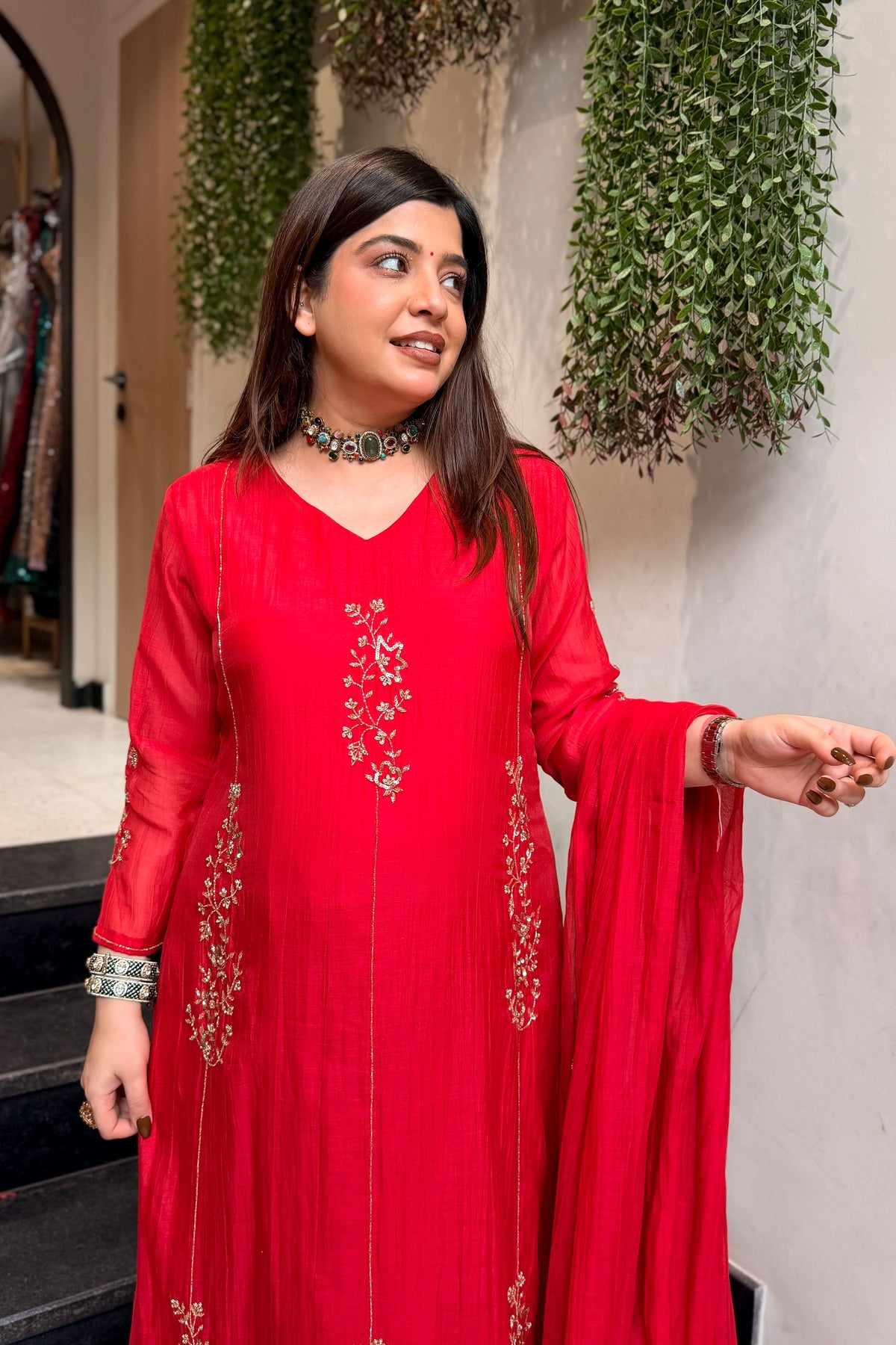 Samya Floral Embroidered Suit Set