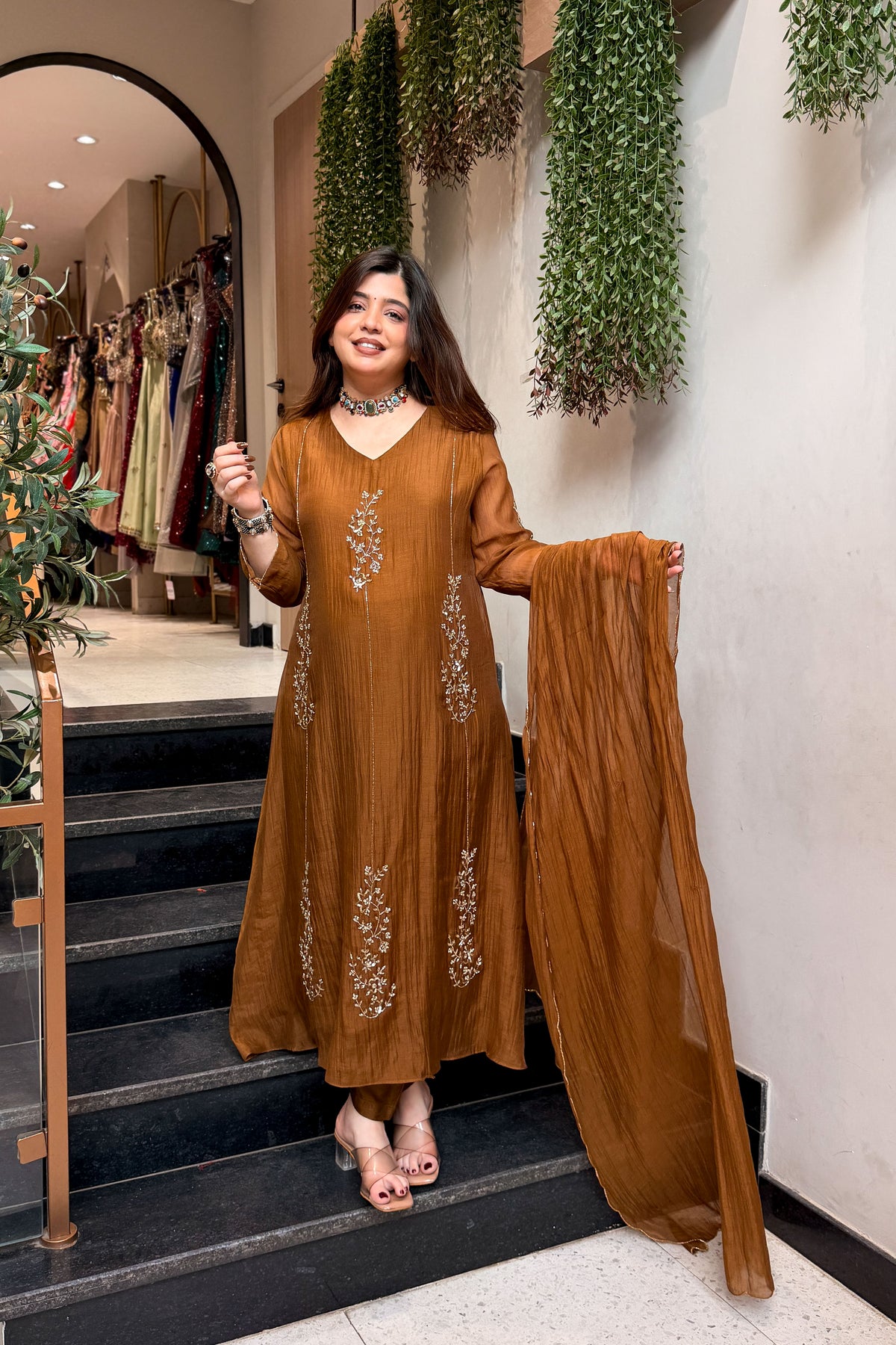 Samya Floral Embroidered Suit Set