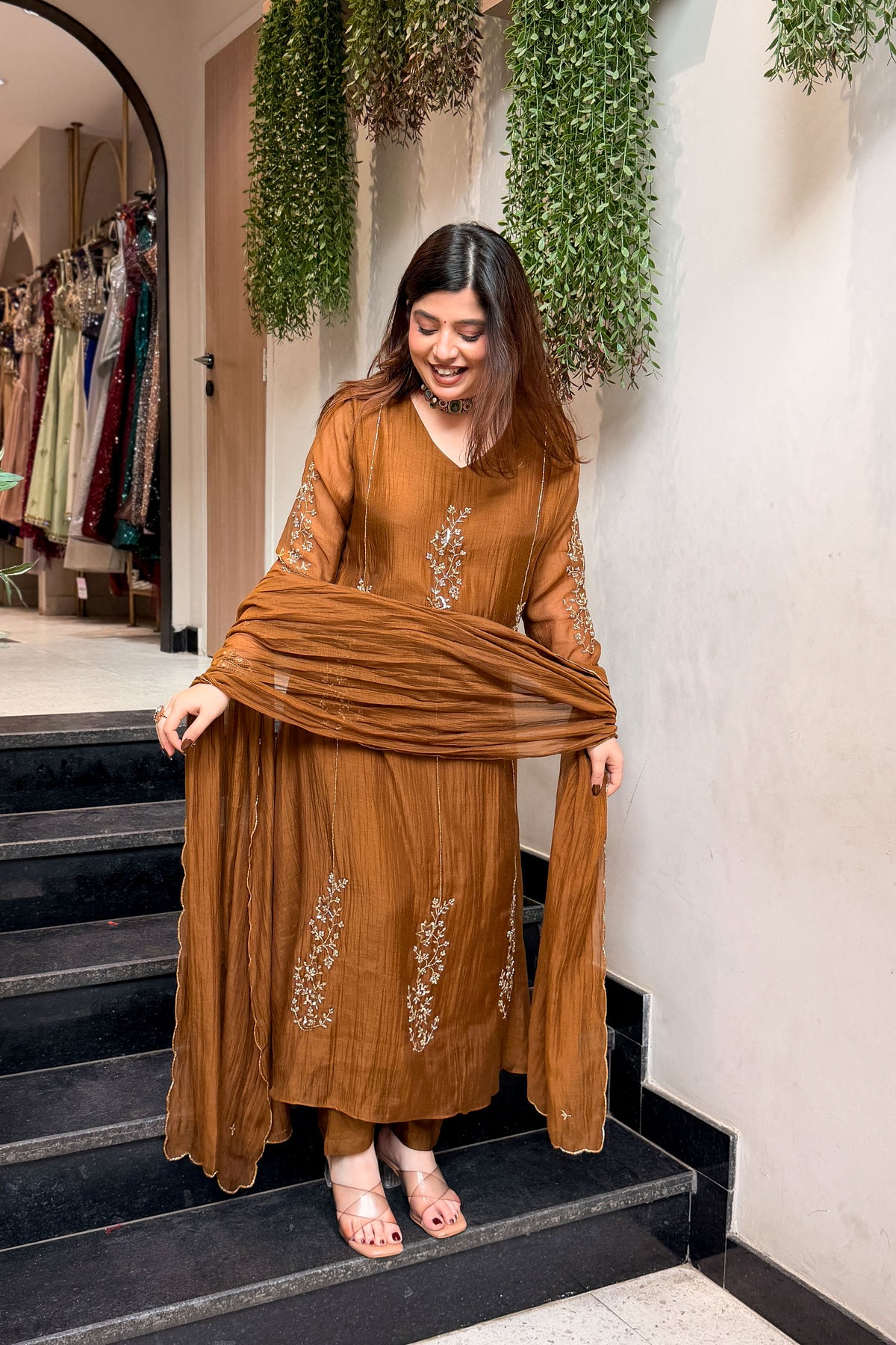 Samya Floral Embroidered Suit Set