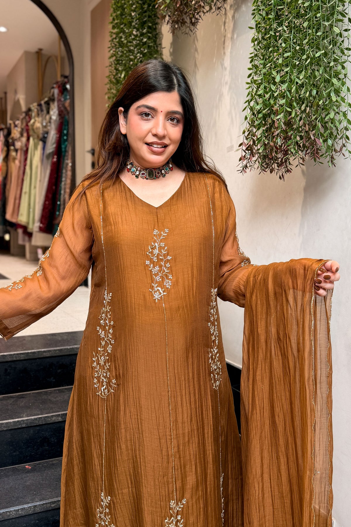 Samya Floral Embroidered Suit Set