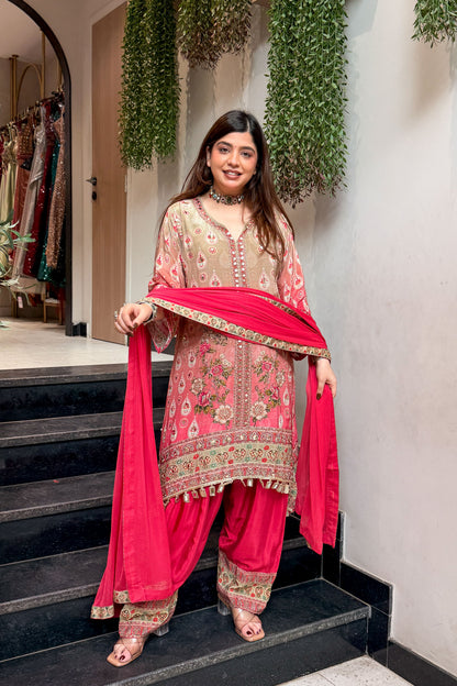 Sayali Floral Printed & Embroidered Suit Set