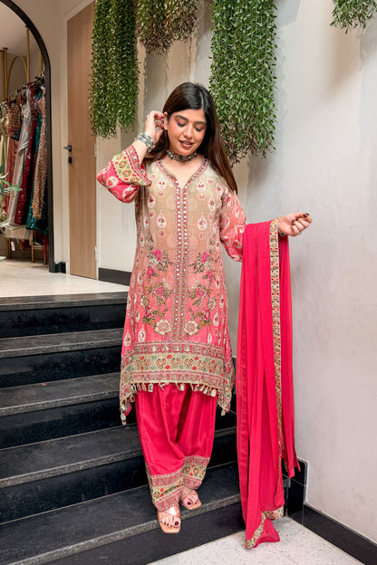 Sayali Floral Printed & Embroidered Suit Set