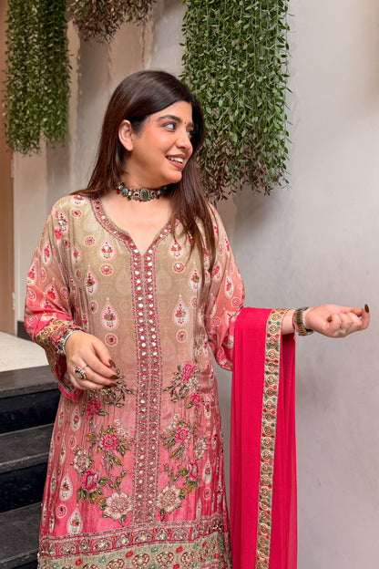 Sayali Floral Printed & Embroidered Suit Set