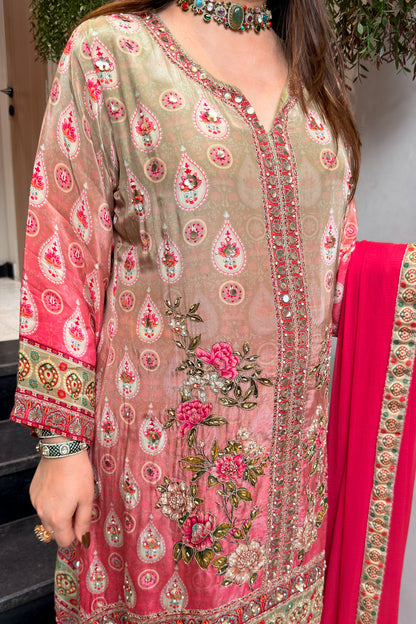 Sayali Floral Printed & Embroidered Suit Set