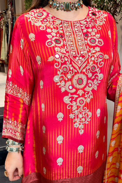 Neema Printed & Embroidered Suit Set