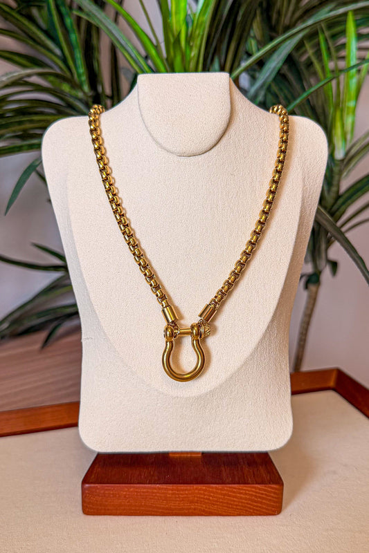 Urban Gold Lock Necklace