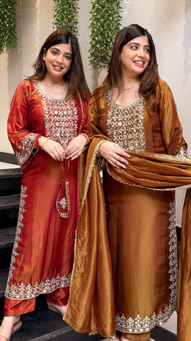 Nivya Mirror Embroidered Suit Set