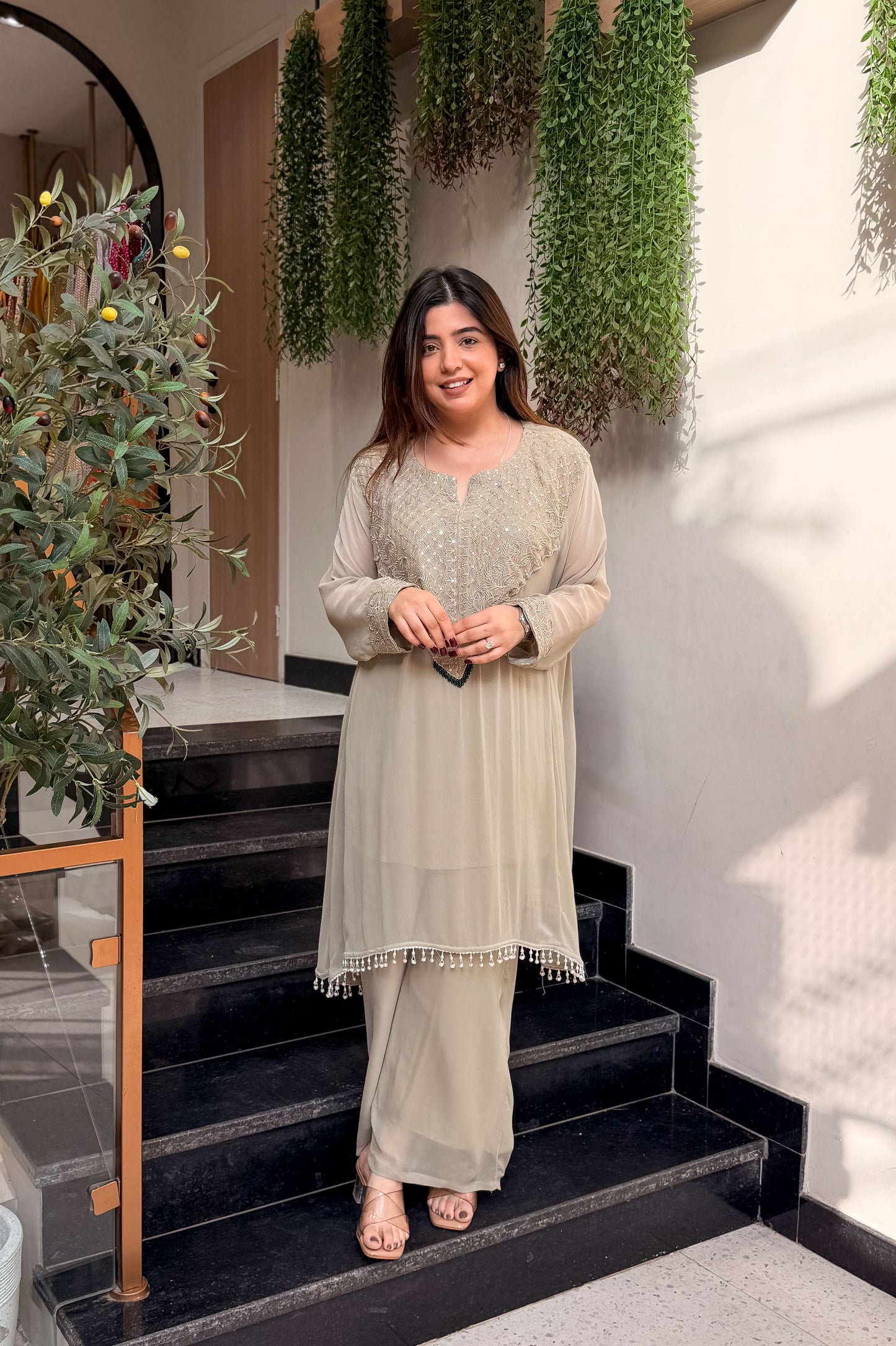 Ruvika Embroidered Co ord Set