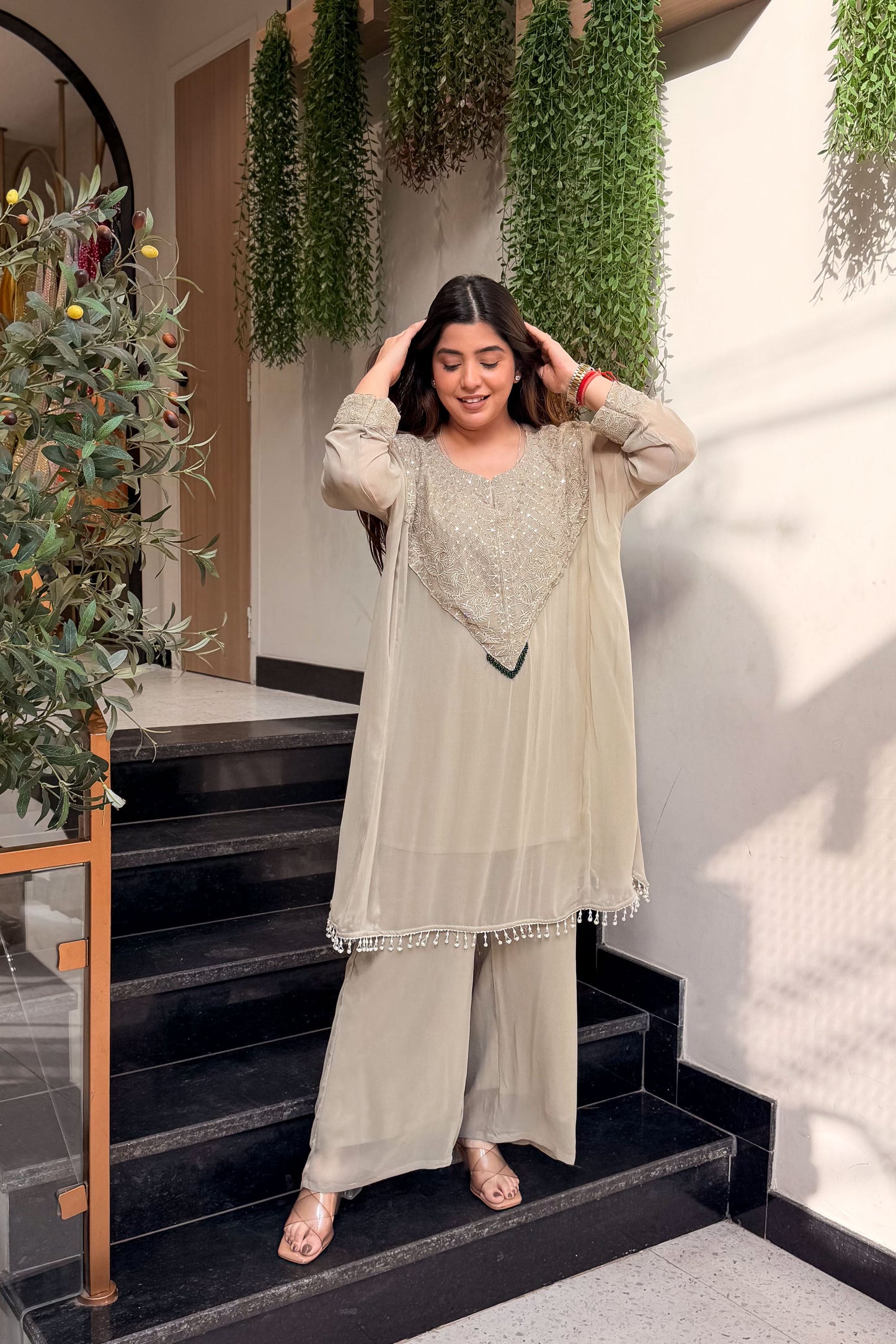 Ruvika Embroidered Co ord Set