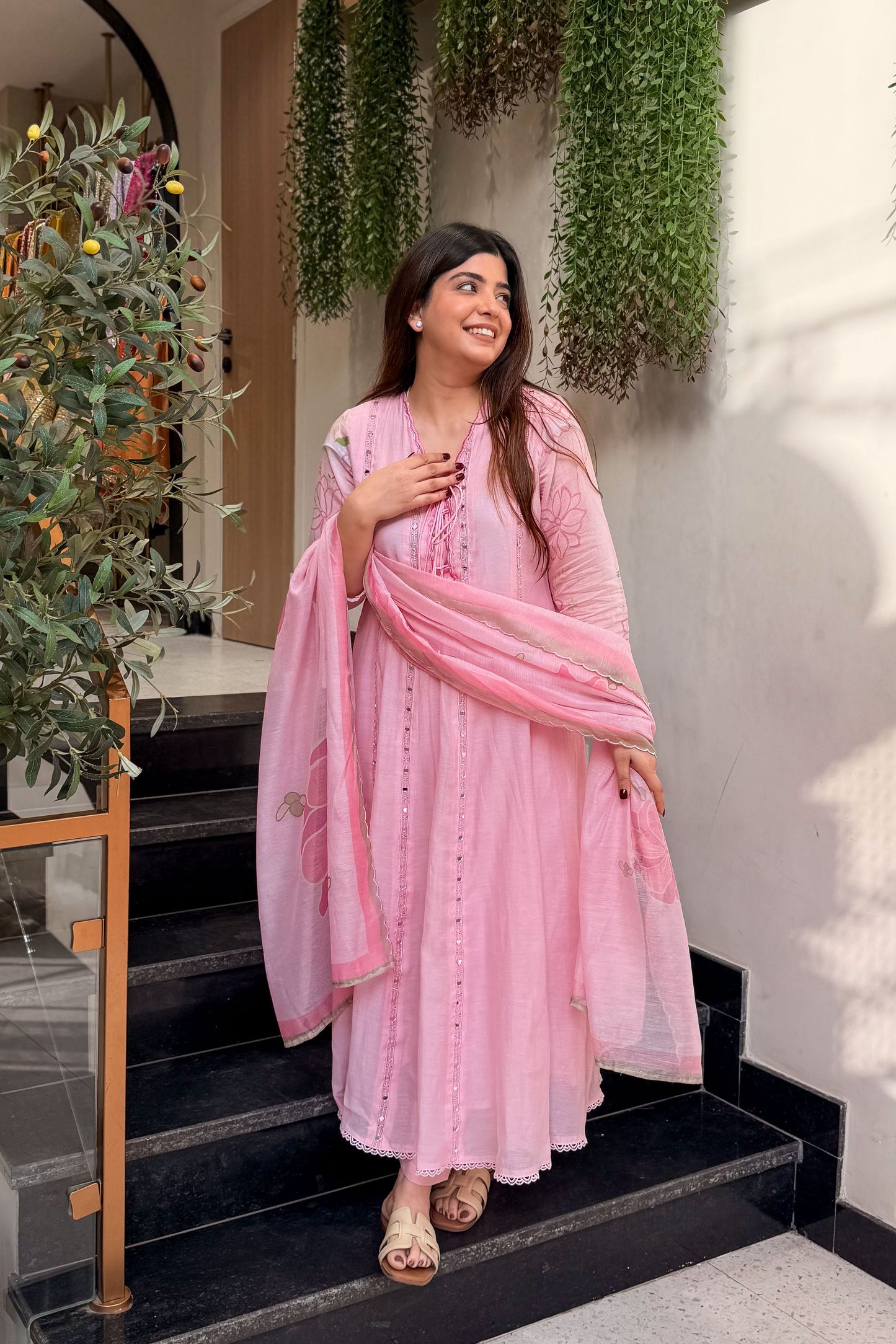 Sudha Mirror Detailing Anarkali Suit Set