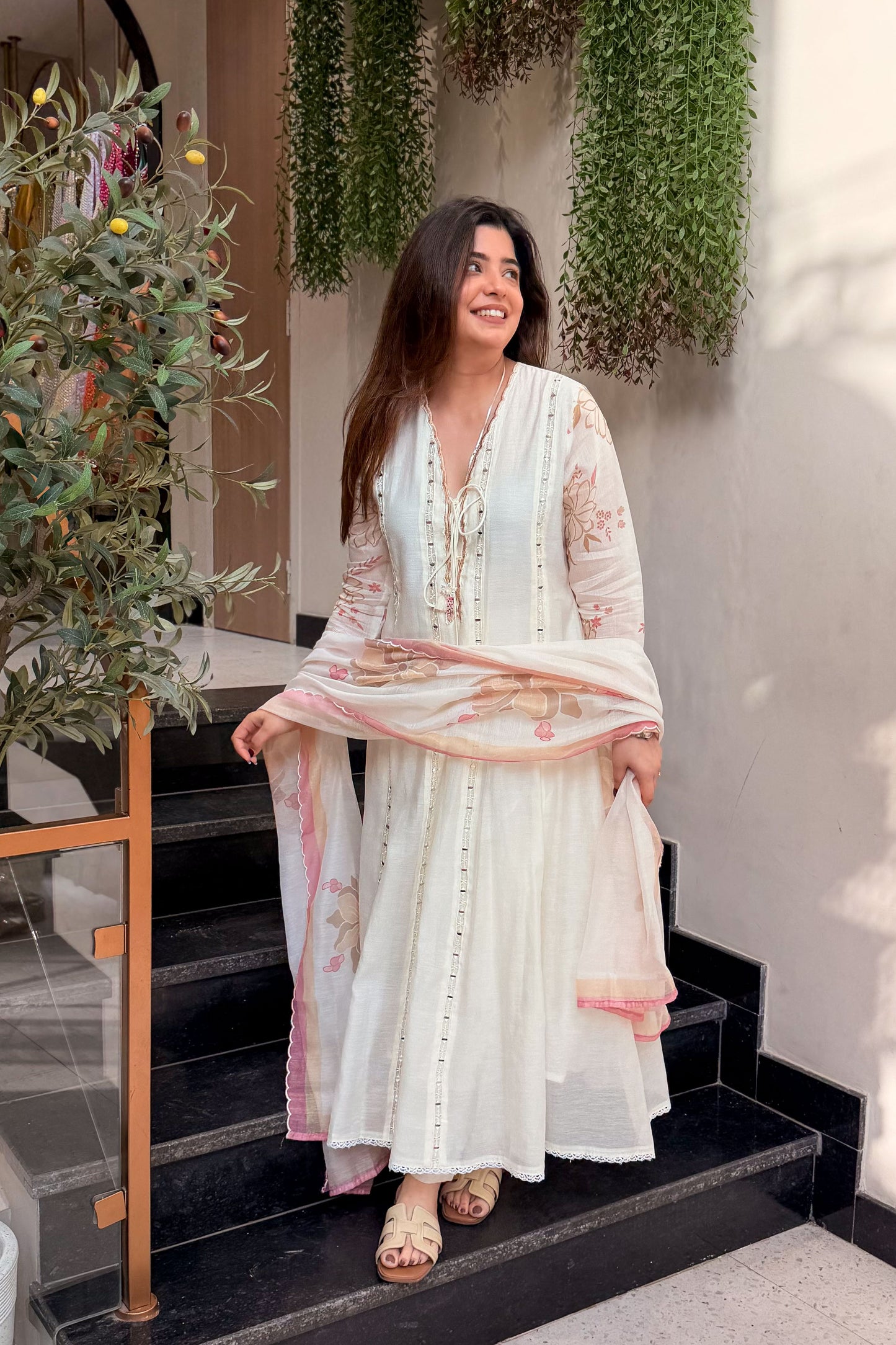 Sudha Mirror Detailing Anarkali Suit Set