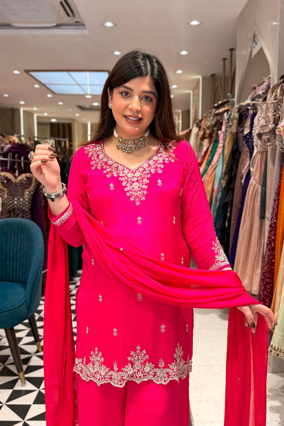 Divyani Hand Embroidered Suit Set