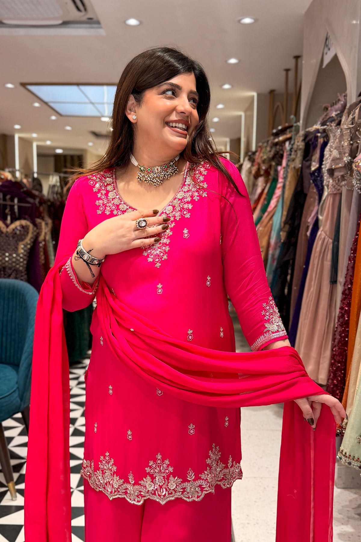 Divyani Hand Embroidered Suit Set