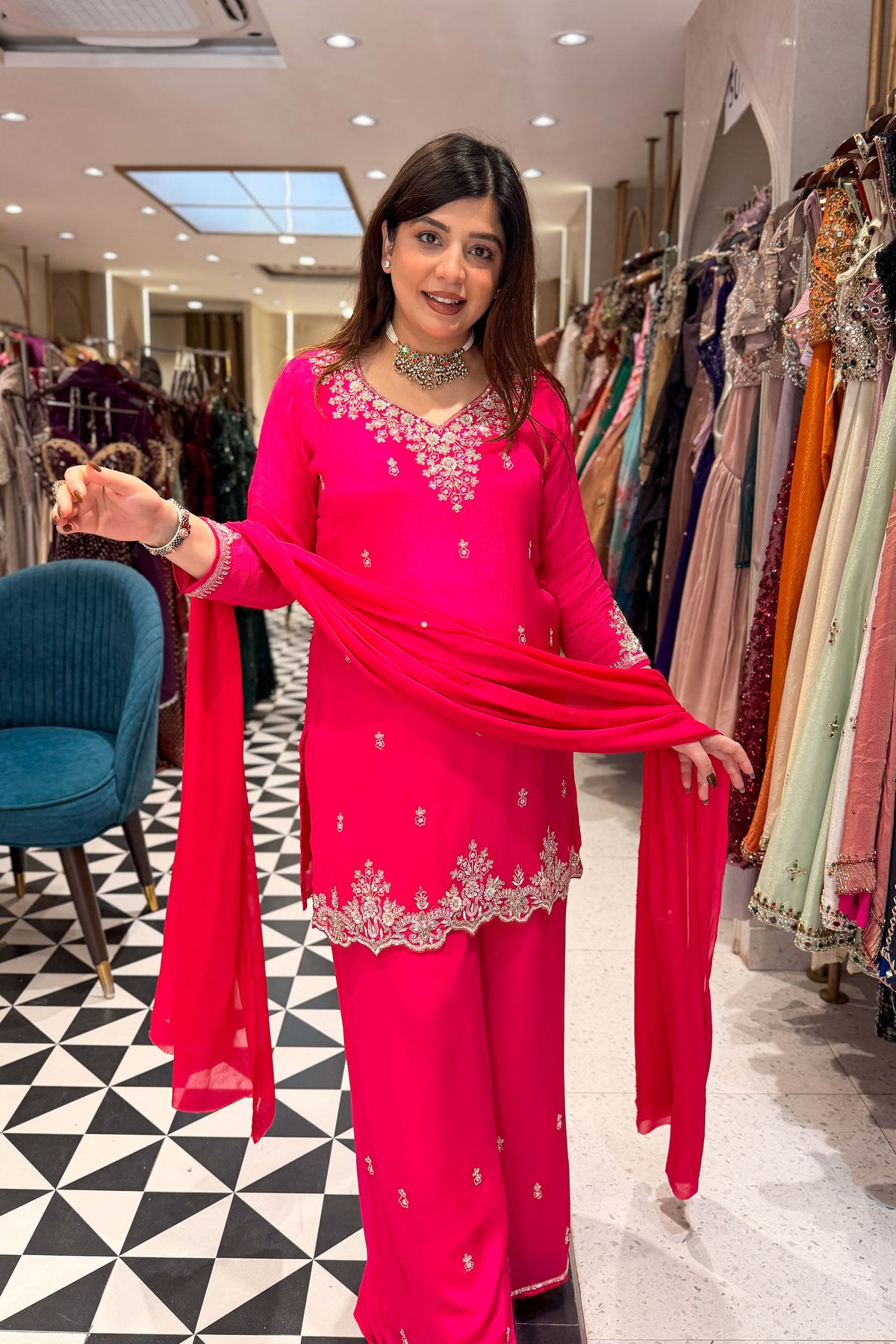 Divyani Hand Embroidered Suit Set