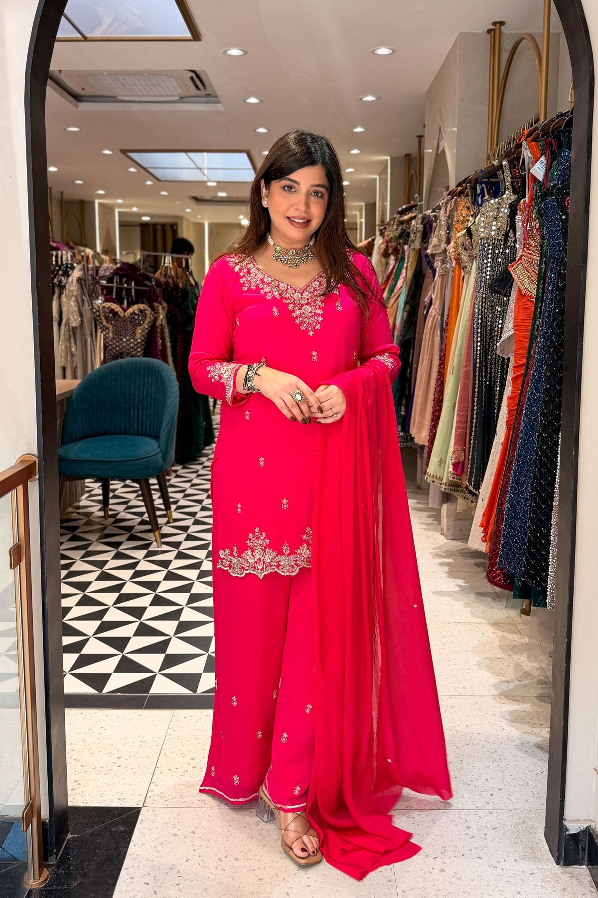 Divyani Hand Embroidered Suit Set