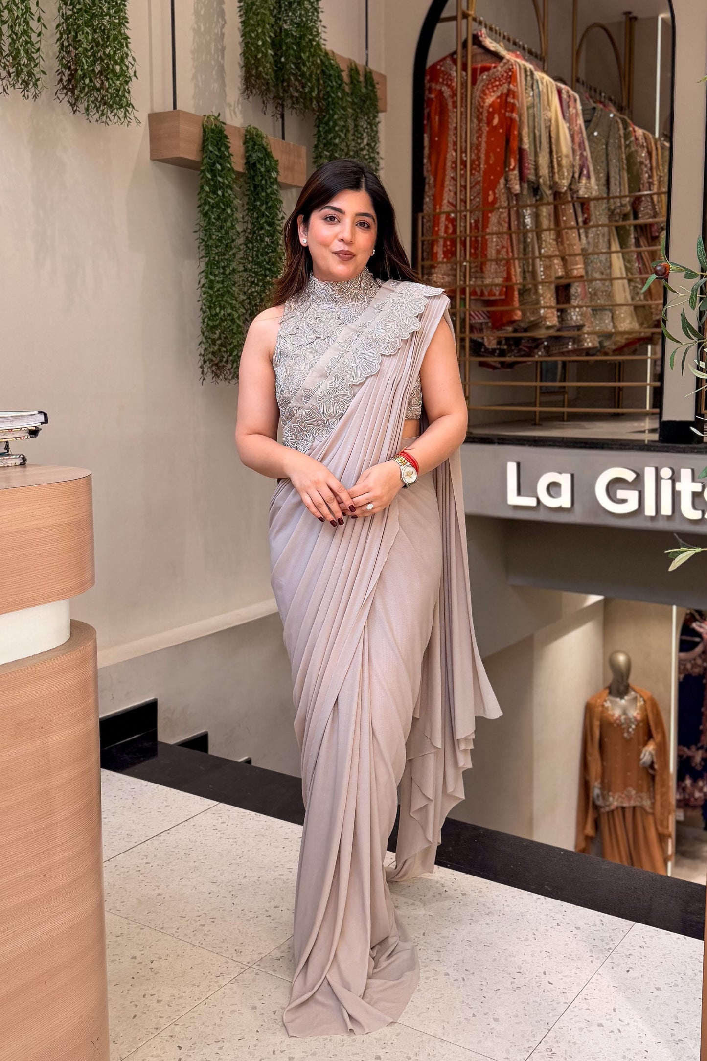 Vanya Hand Embroidered Drape Saree