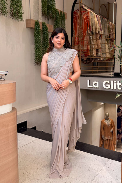 Vanya Hand Embroidered Drape Saree