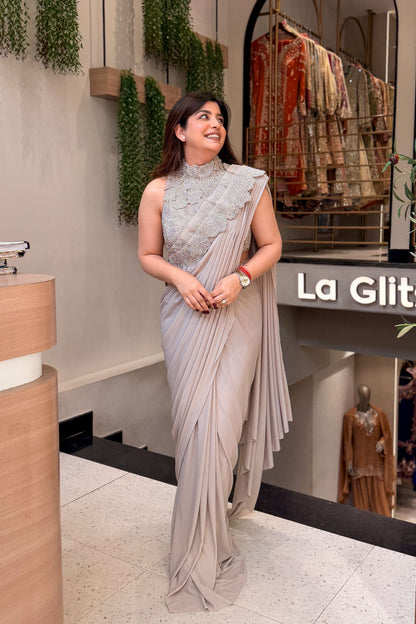 Vanya Hand Embroidered Drape Saree