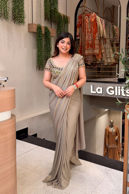 Yutika Hand Embroidered Drape Saree