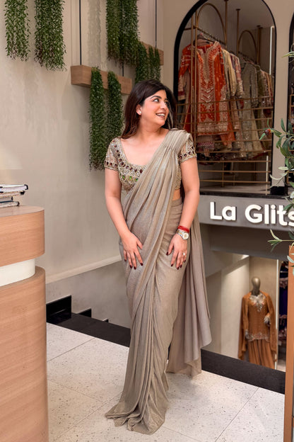 Yutika Hand Embroidered Drape Saree