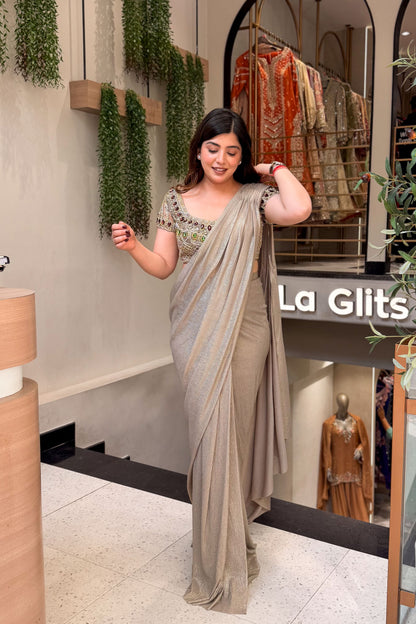 Yutika Hand Embroidered Drape Saree