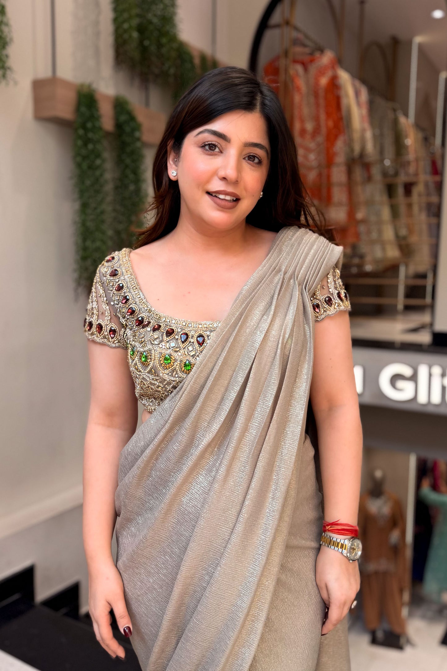 Yutika Hand Embroidered Drape Saree
