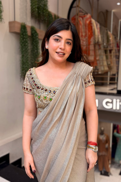 Yutika Hand Embroidered Drape Saree