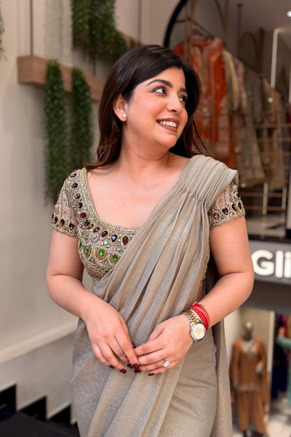 Yutika Hand Embroidered Drape Saree