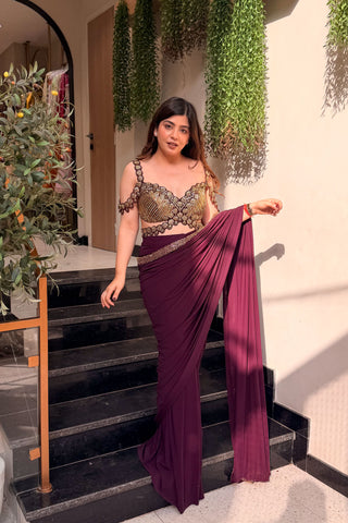 Arshika Hand Embroidered Drape Saree