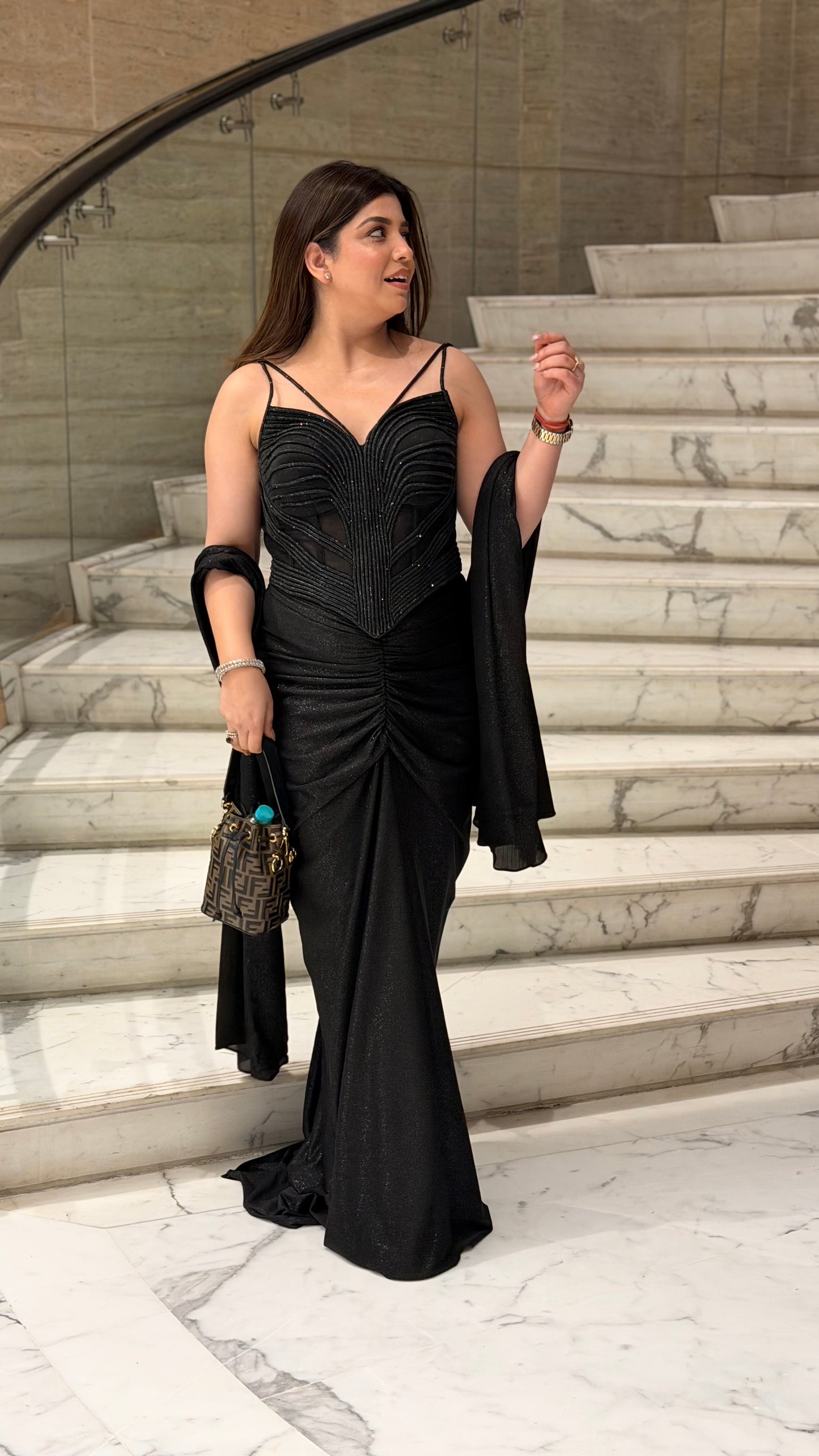 Hamid Black Skirt Set