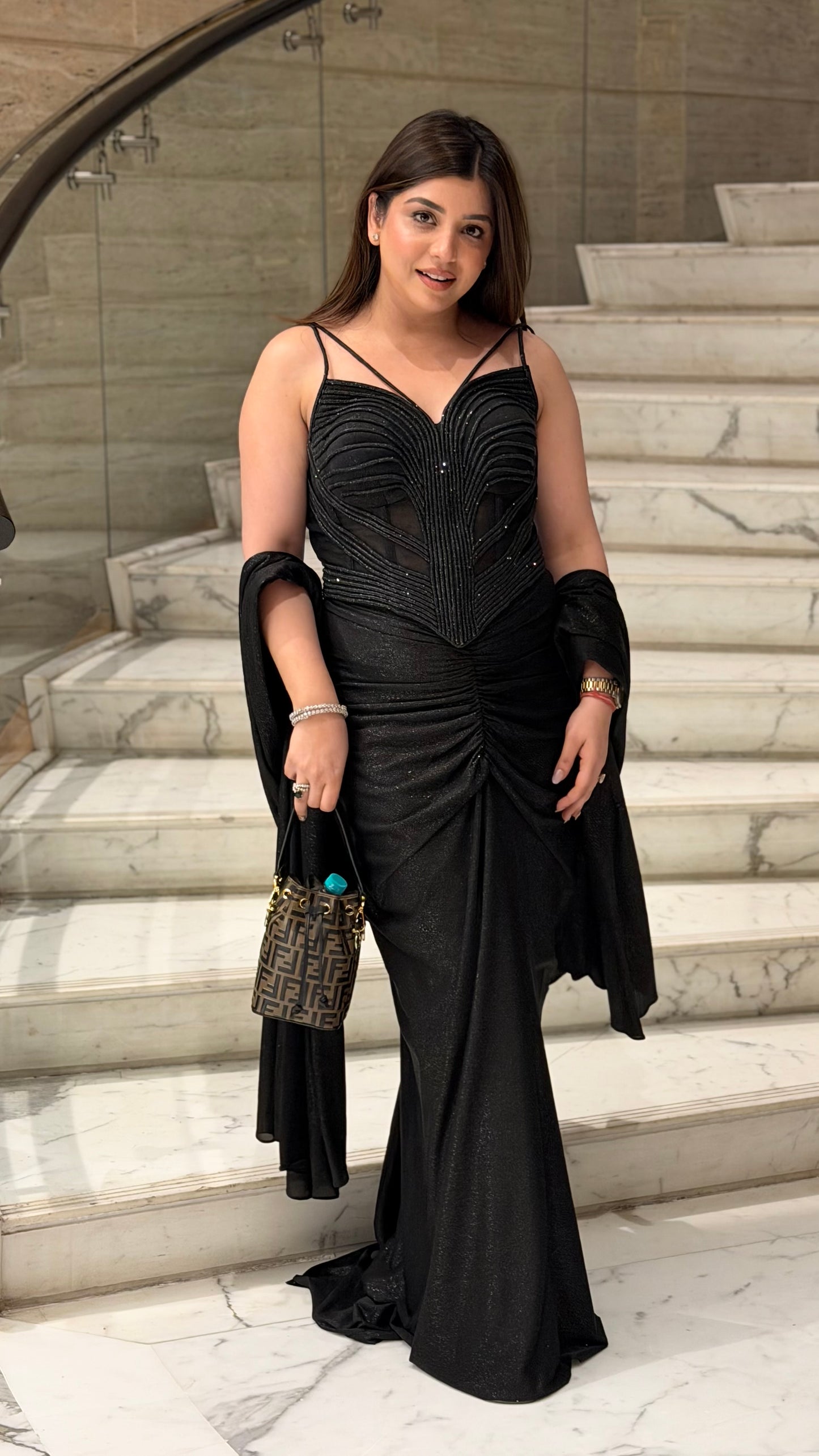 Hamid Black Skirt Set