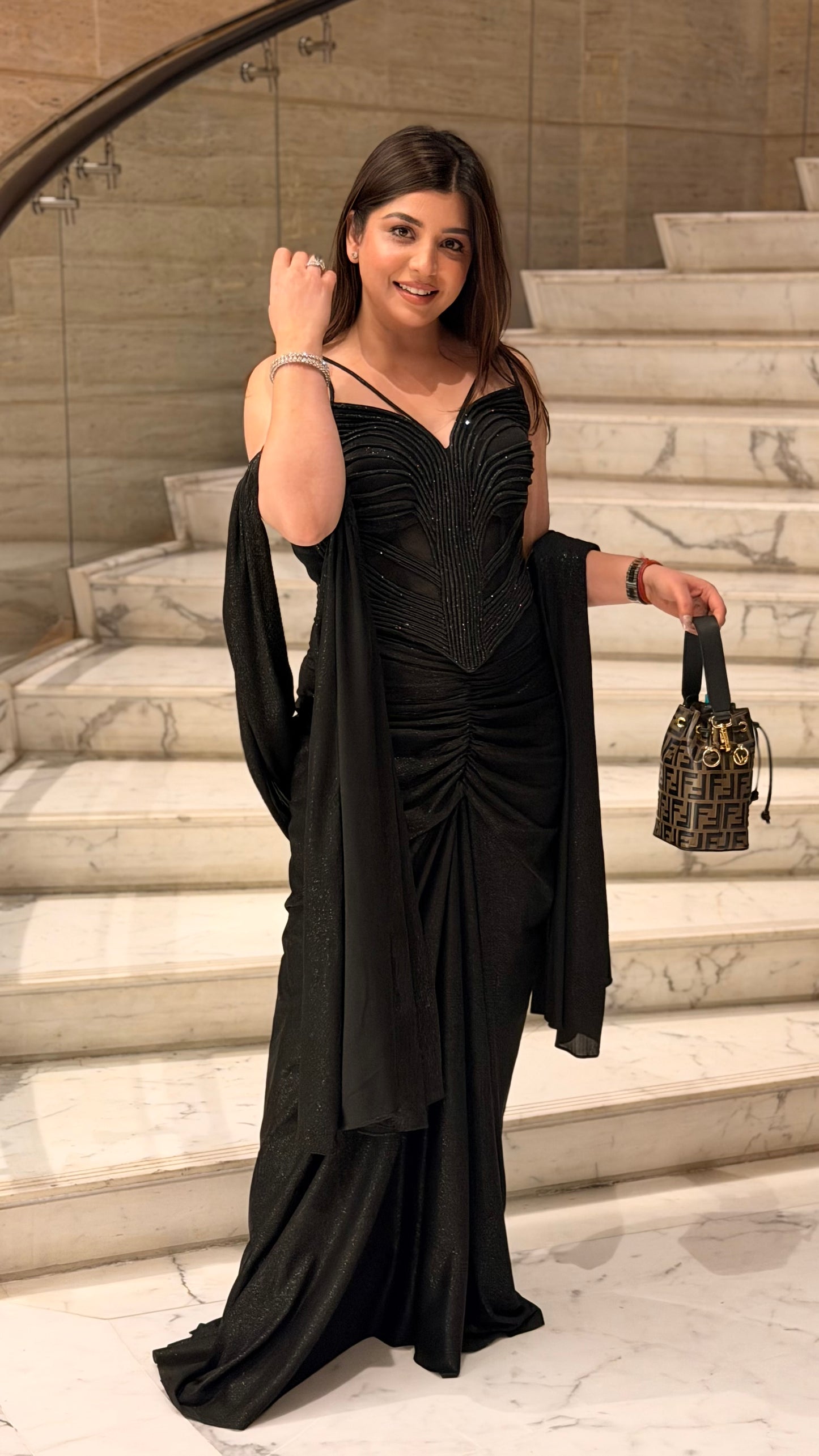 Hamid Black Skirt Set