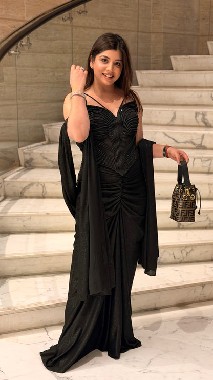 Hamid Black Skirt Set