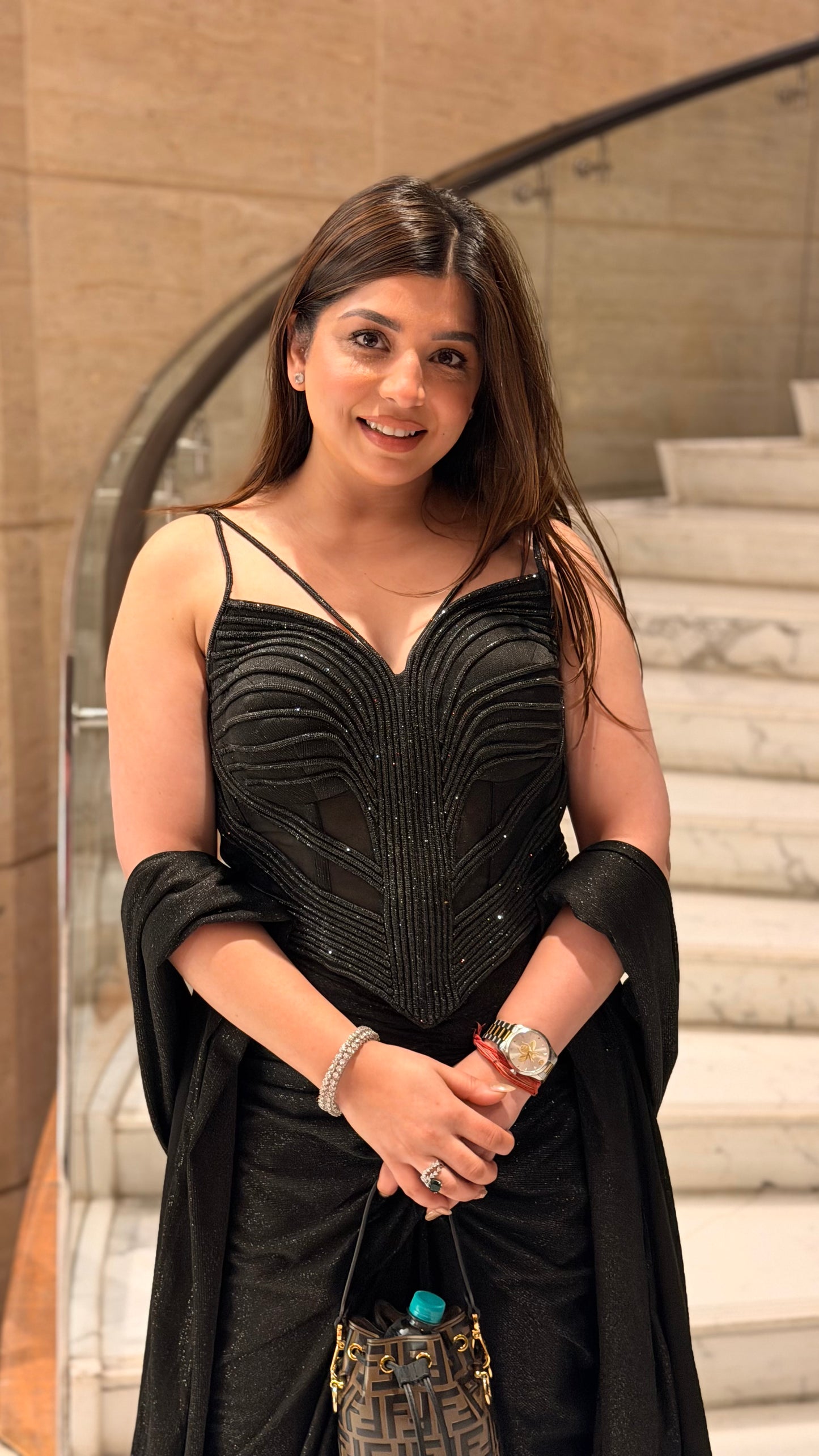 Hamid Black Skirt Set