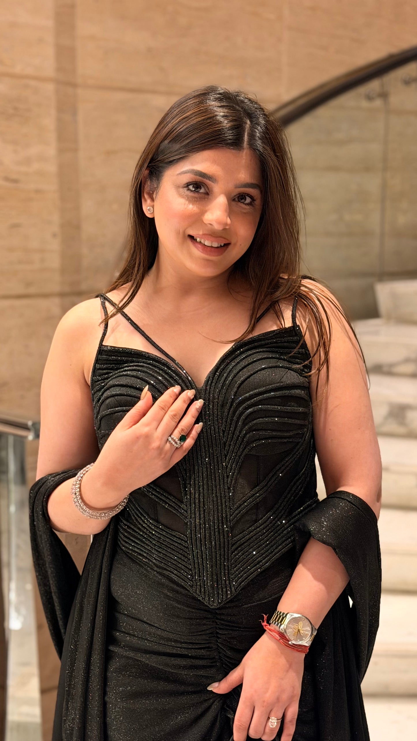 Hamid Black Skirt Set