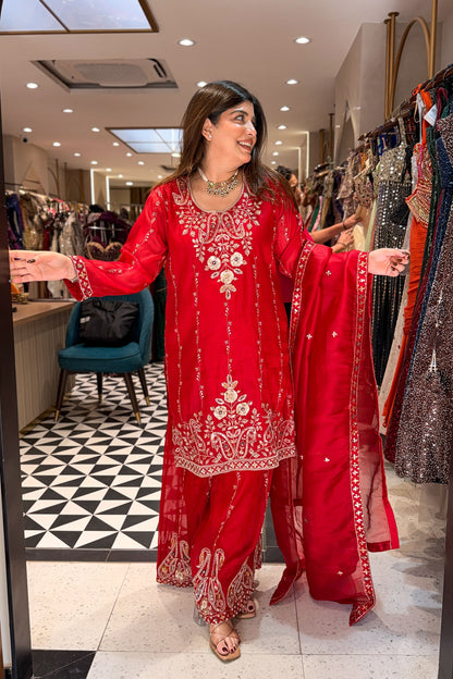 Nivisha Embroidered Garara Suit Set