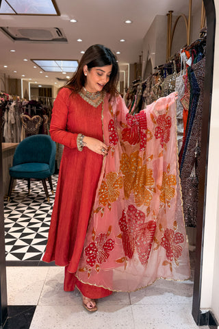 Sadah Embroidered Anarkali Suit Set
