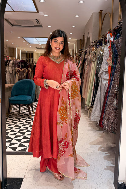 Sadah Embroidered Anarkali Suit Set