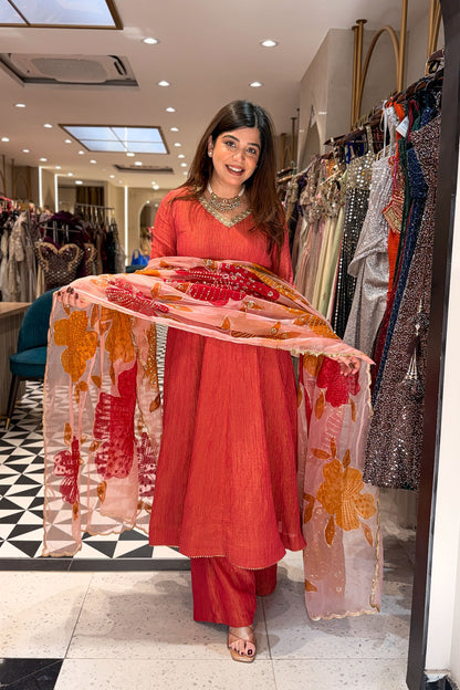 Sadah Embroidered Anarkali Suit Set