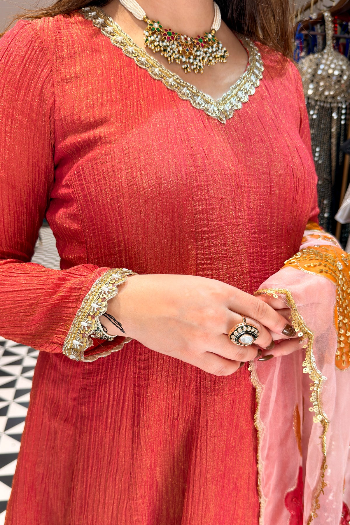 Sadah Embroidered Anarkali Suit Set