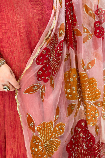 Sadah Embroidered Anarkali Suit Set