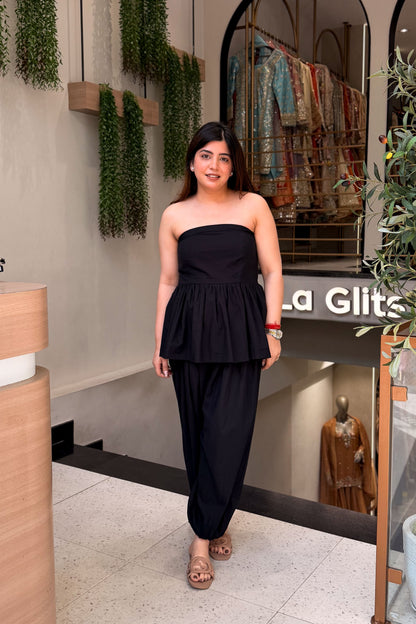 Verona Black Tube Co ord Set